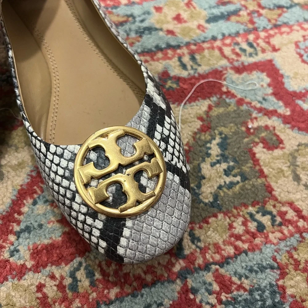 TORT BURCH SNAKESKIN FLATS
